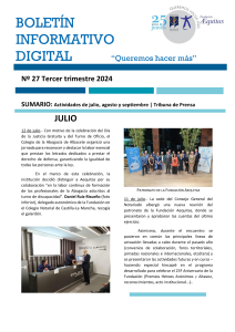 Resumen de las actividades realizadas por la Fundación Æquitas en el tercer trimestre de 2024.