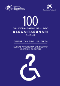 Más de 100 preguntas acerca de la Discapacidad adaptada a la legislación vasca (euskera)